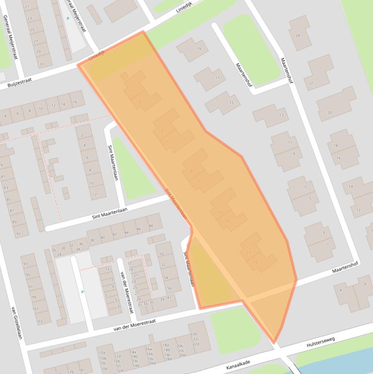 Kaart van postcodegebied 4571CV.