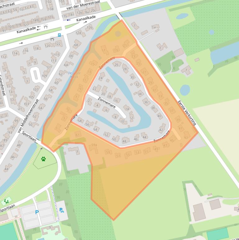 Kaart van postcodegebied 4571CW.