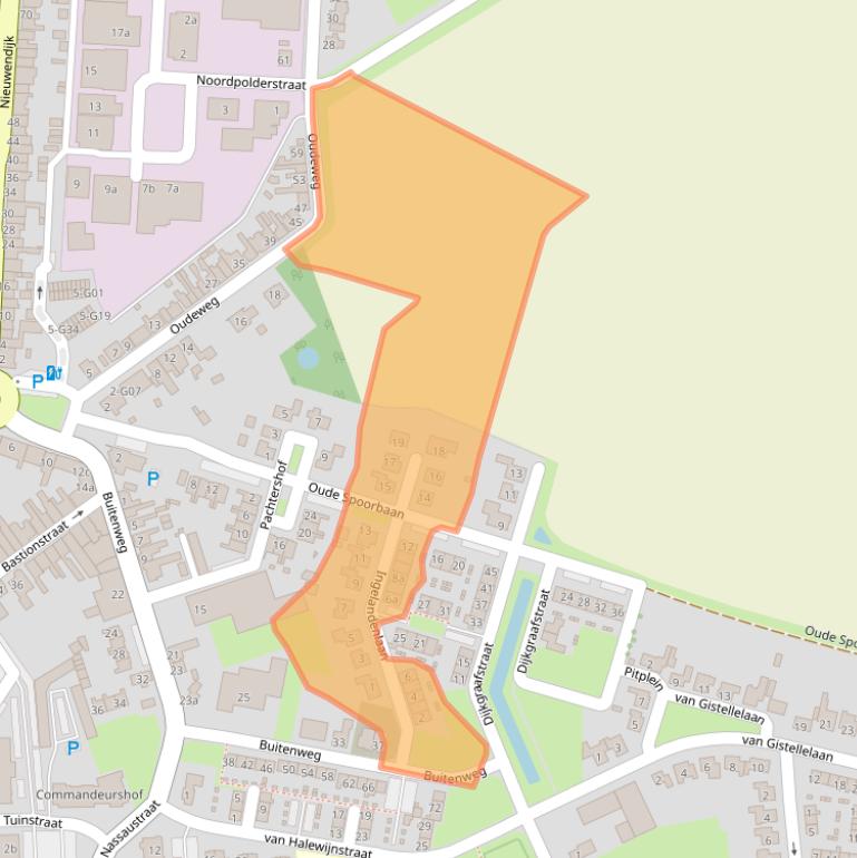 Kaart van postcodegebied 4571DW.