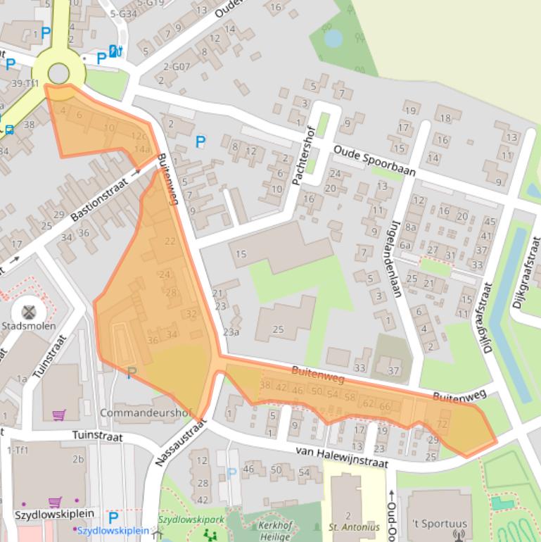 Kaart van postcodegebied 4571ER.