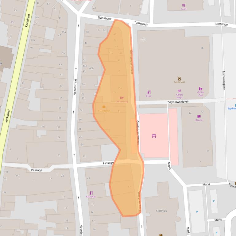 Kaart van postcodegebied 4571GA.
