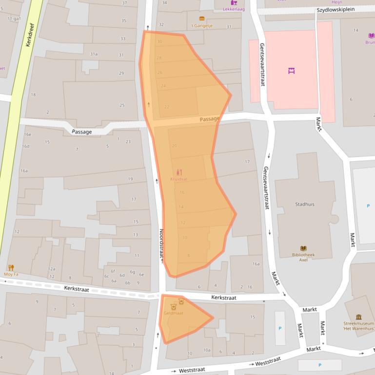 Kaart van postcodegebied 4571GD.