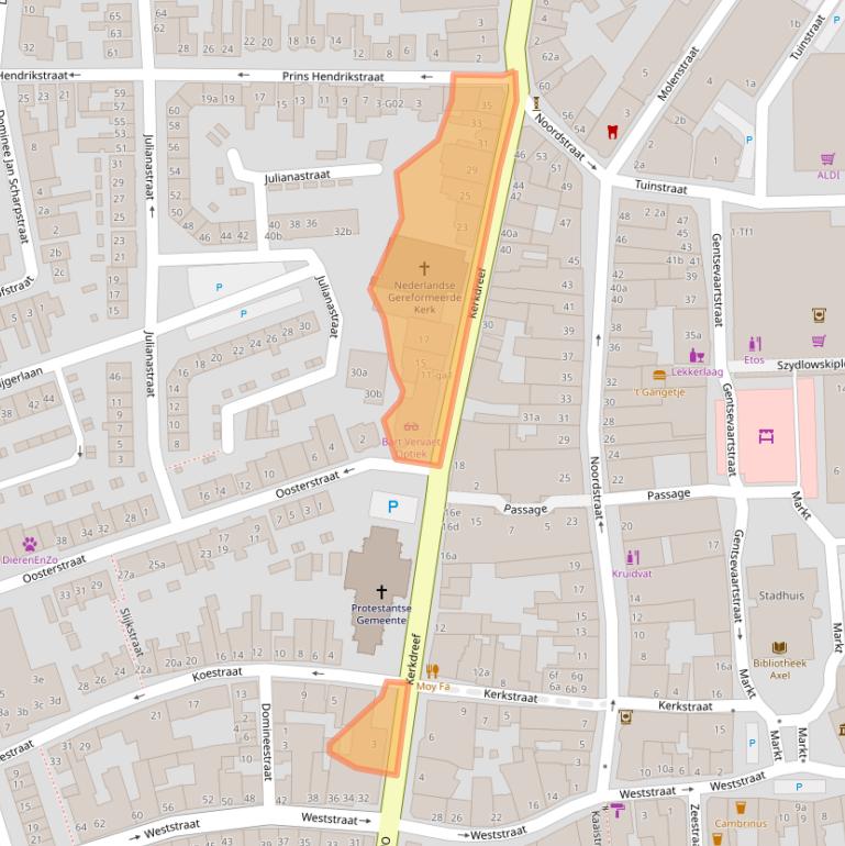 Kaart van postcodegebied 4571GH.