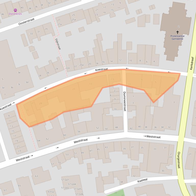 Kaart van postcodegebied 4571GK.
