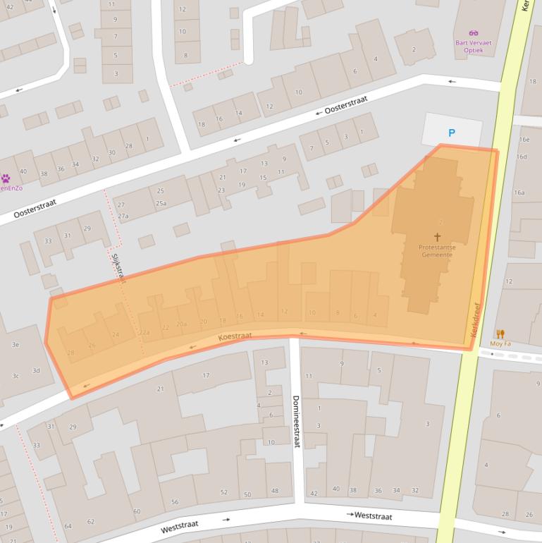 Kaart van postcodegebied 4571GL.