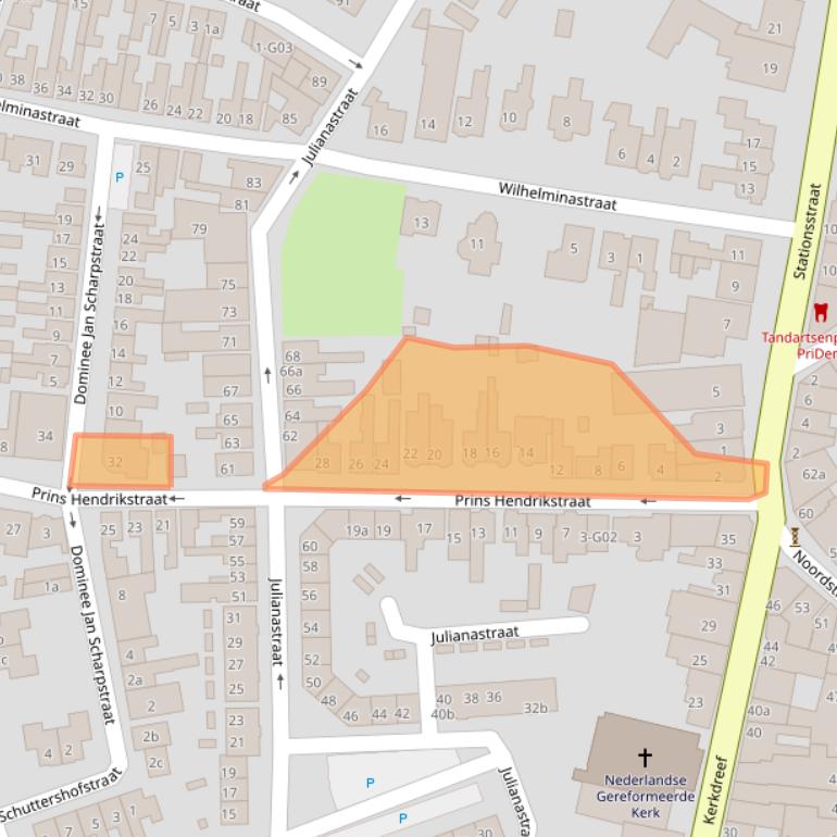 Kaart van postcodegebied 4571HE.