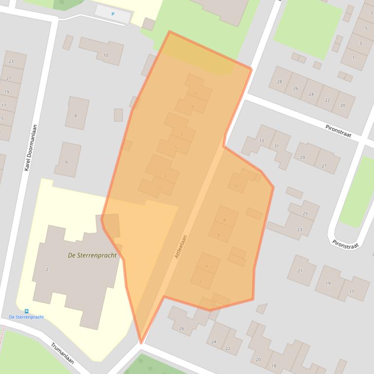 Kaart van postcodegebied 4571JA.