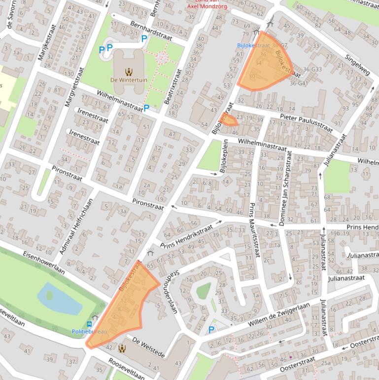 Kaart van postcodegebied 4571JH.