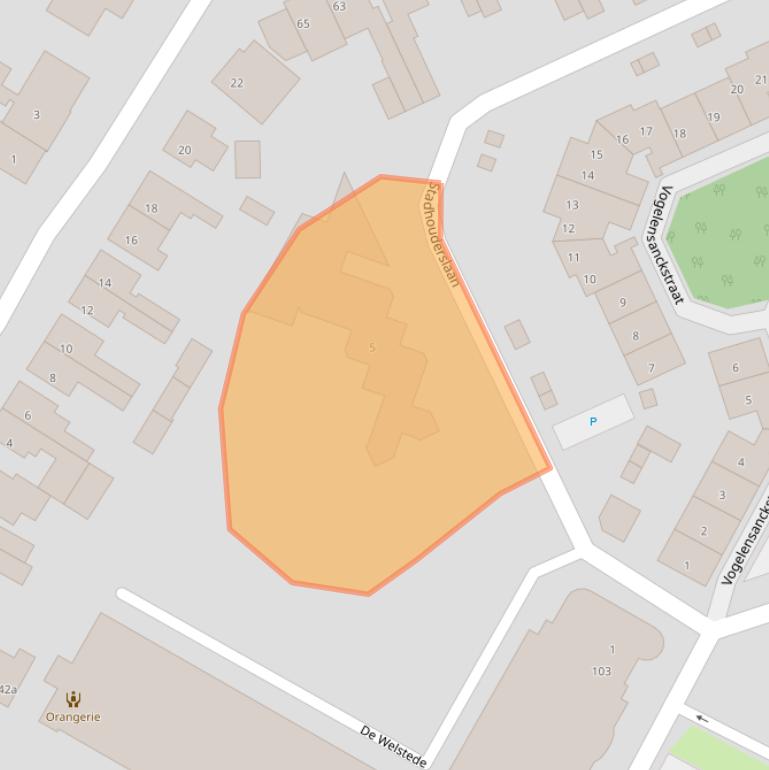 Kaart van postcodegebied 4571JZ.