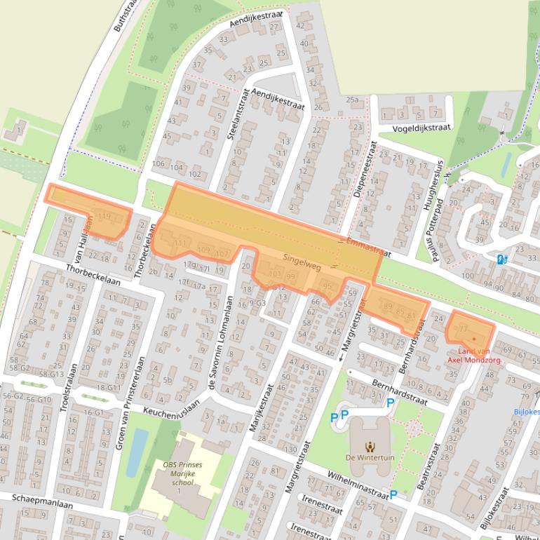 Kaart van postcodegebied 4571KC.