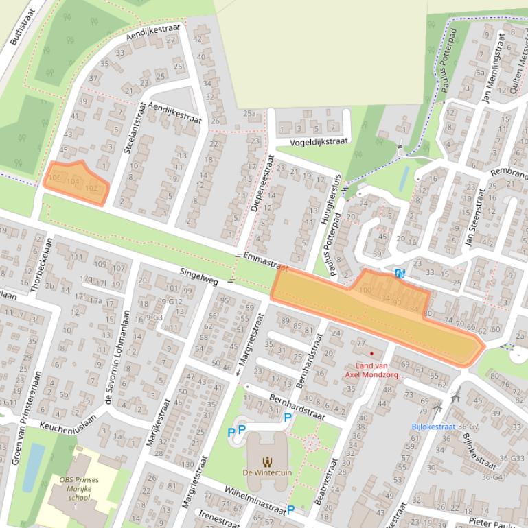 Kaart van postcodegebied 4571LE.