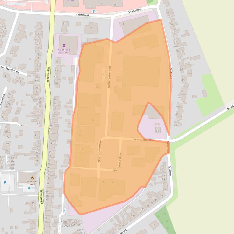 Kaart van postcodegebied 4571LR.