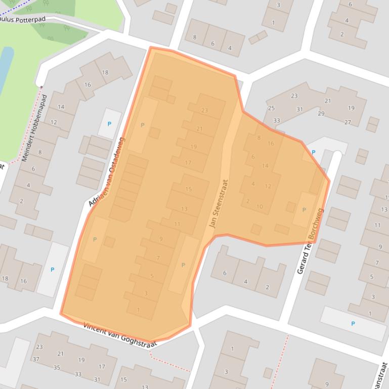 Kaart van postcodegebied 4571MP.