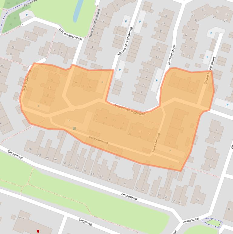 Kaart van postcodegebied 4571MV.