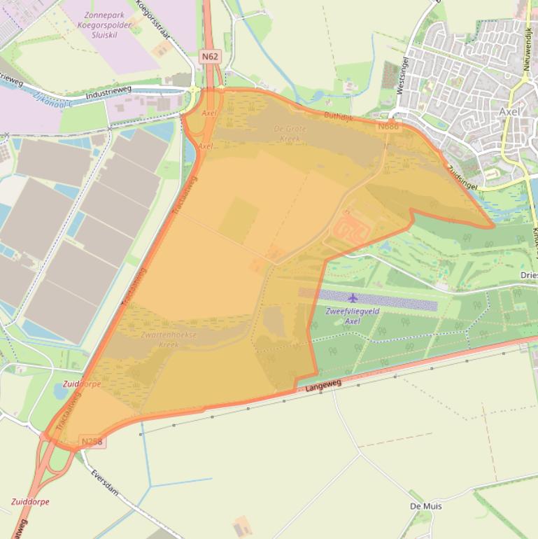 Kaart van postcodegebied 4571NA.