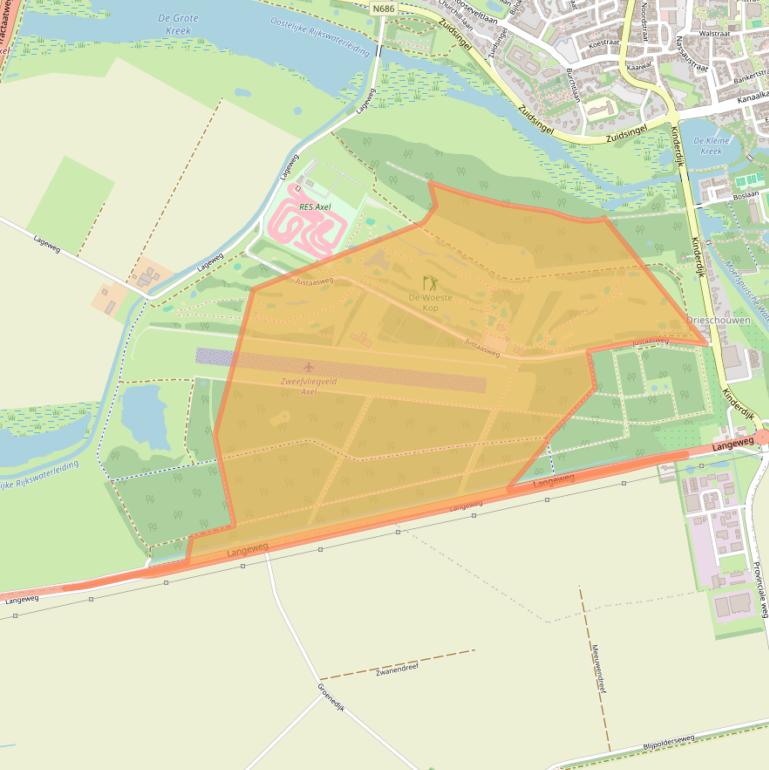 Kaart van postcodegebied 4571NB.