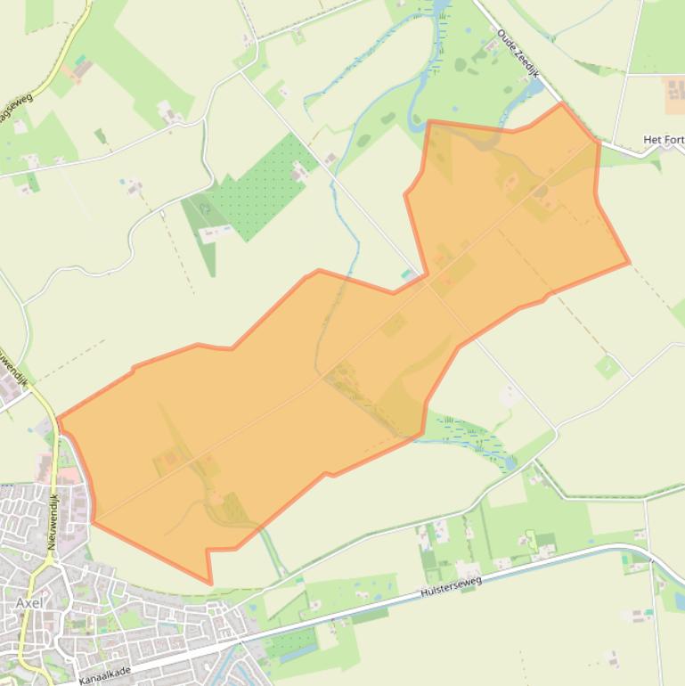 Kaart van postcodegebied 4571PA.