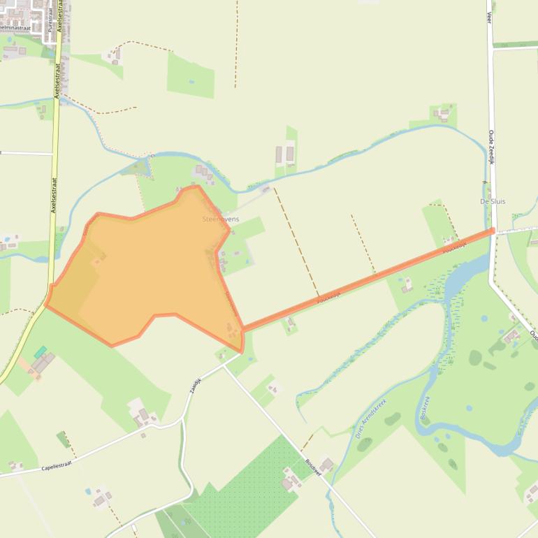 Kaart van postcodegebied 4571PT.