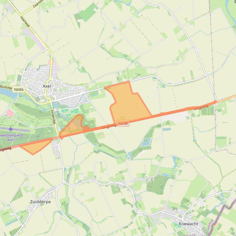 Kaart van postcodegebied 4571RL.