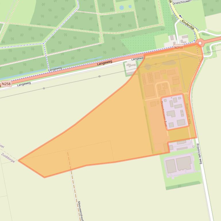 Kaart van postcodegebied 4571RW.