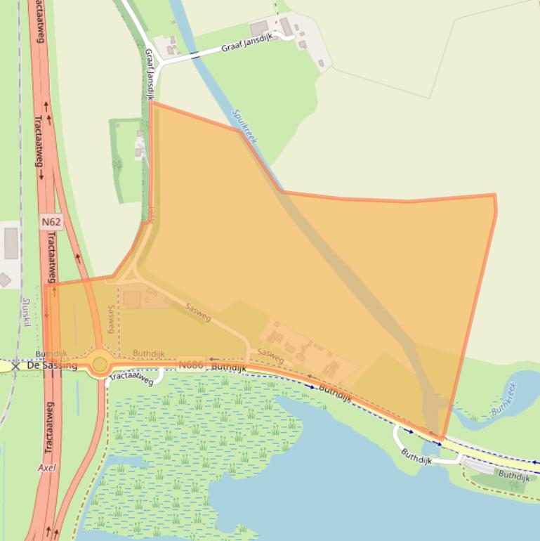 Kaart van postcodegebied 4571SC.