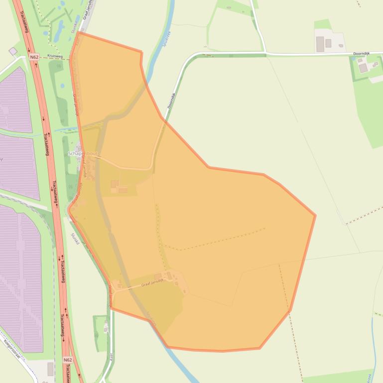 Kaart van postcodegebied 4571SH.