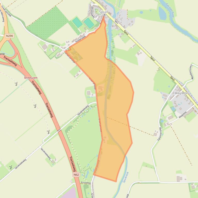 Kaart van postcodegebied 4571SJ.