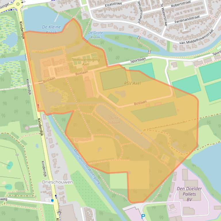 Kaart van postcodegebied 4571SW.