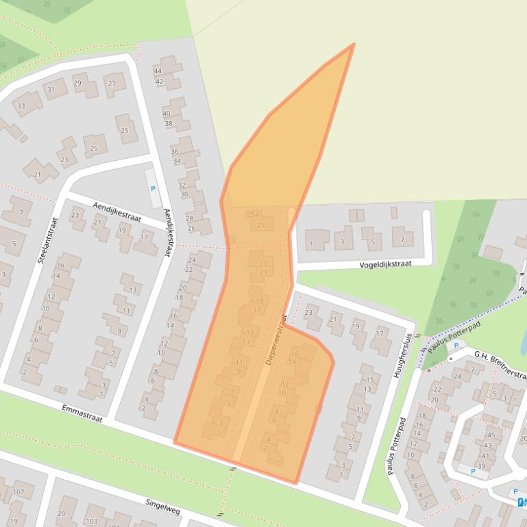 Kaart van postcodegebied 4571TB.