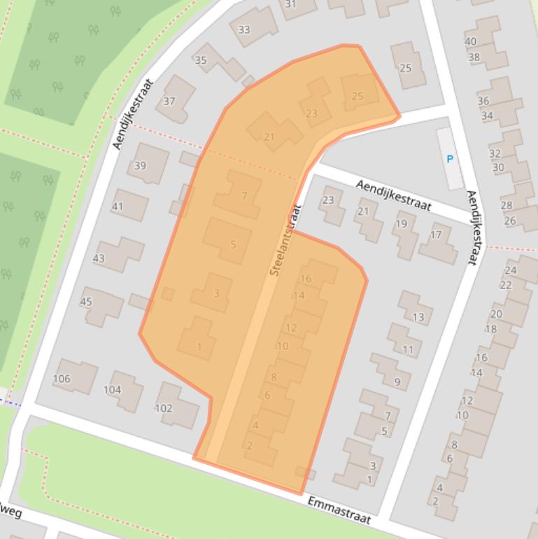 Kaart van postcodegebied 4571TE.