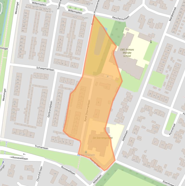 Kaart van postcodegebied 4571TV.