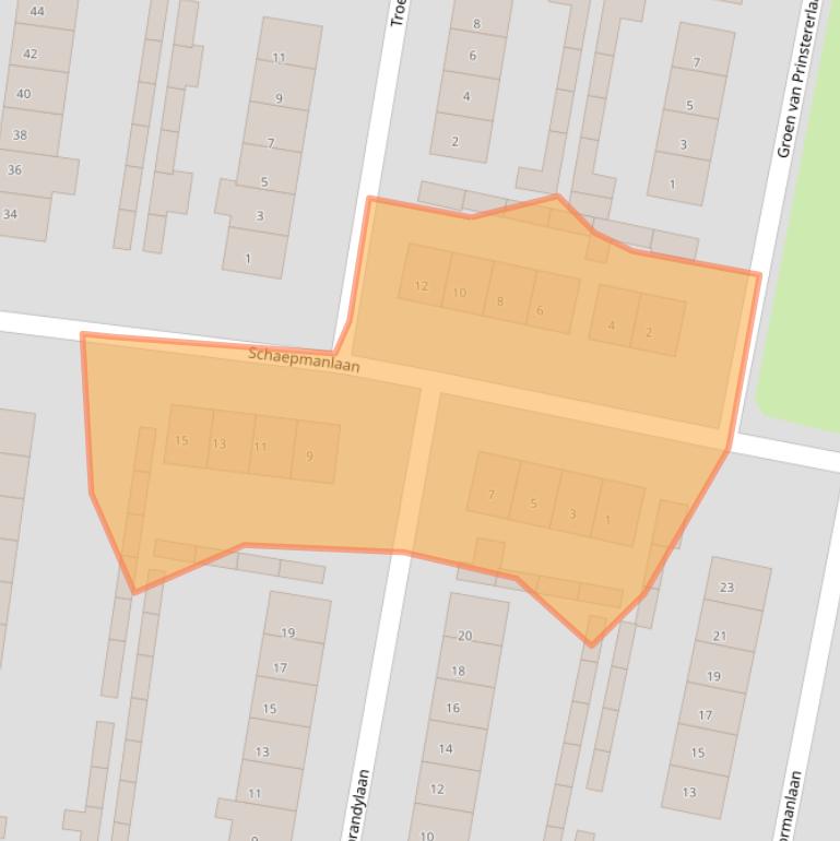 Kaart van postcodegebied 4571VA.