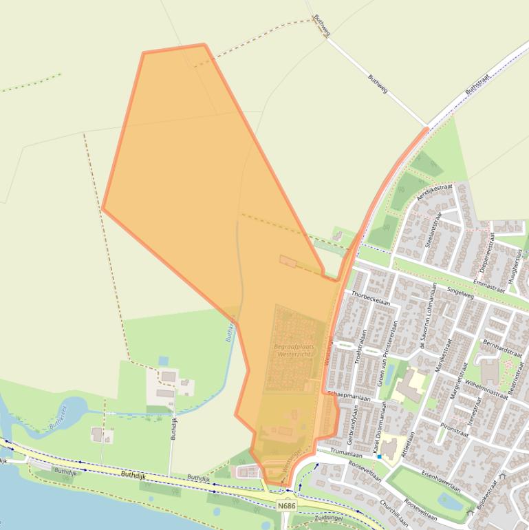 Kaart van postcodegebied 4571VE.