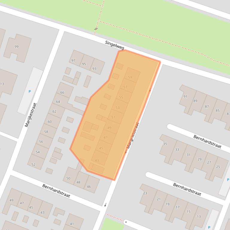 Kaart van postcodegebied 4571VT.