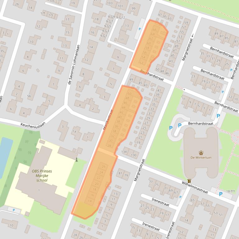 Kaart van postcodegebied 4571VZ.