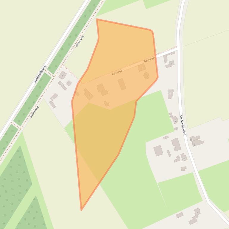 Kaart van postcodegebied 4574ND.