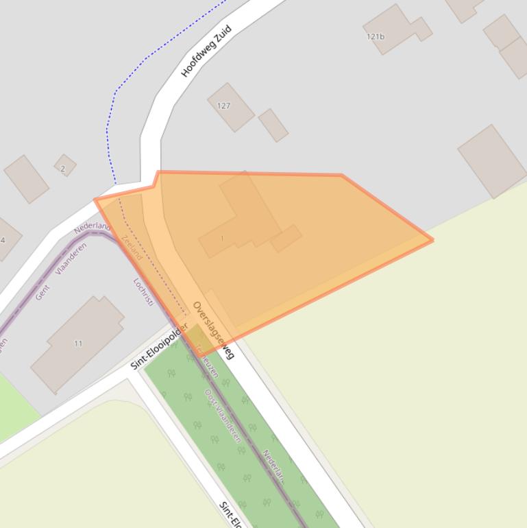 Kaart van postcodegebied 4574NN.