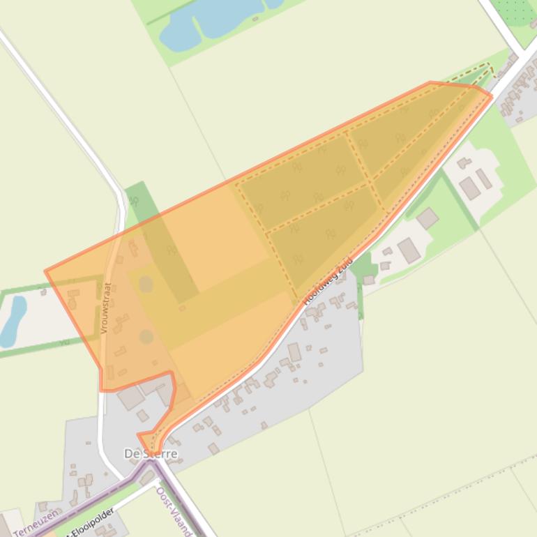 Kaart van postcodegebied 4574NT.