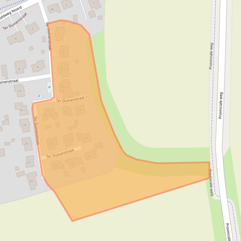 Kaart van postcodegebied 4574PT.