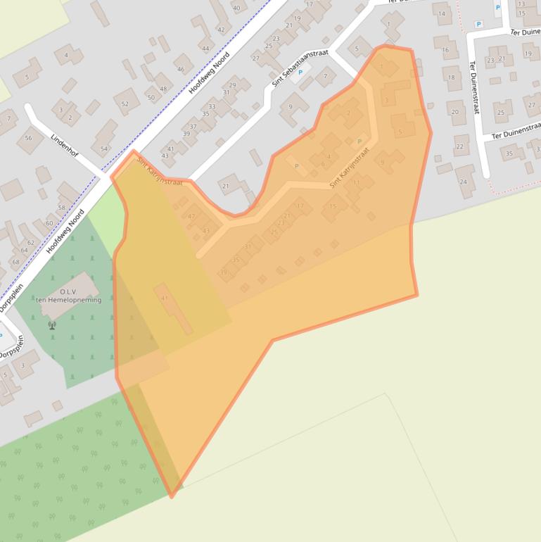 Kaart van postcodegebied 4574PZ.