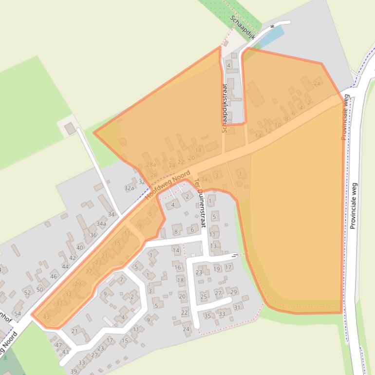 Kaart van postcodegebied 4574RA.