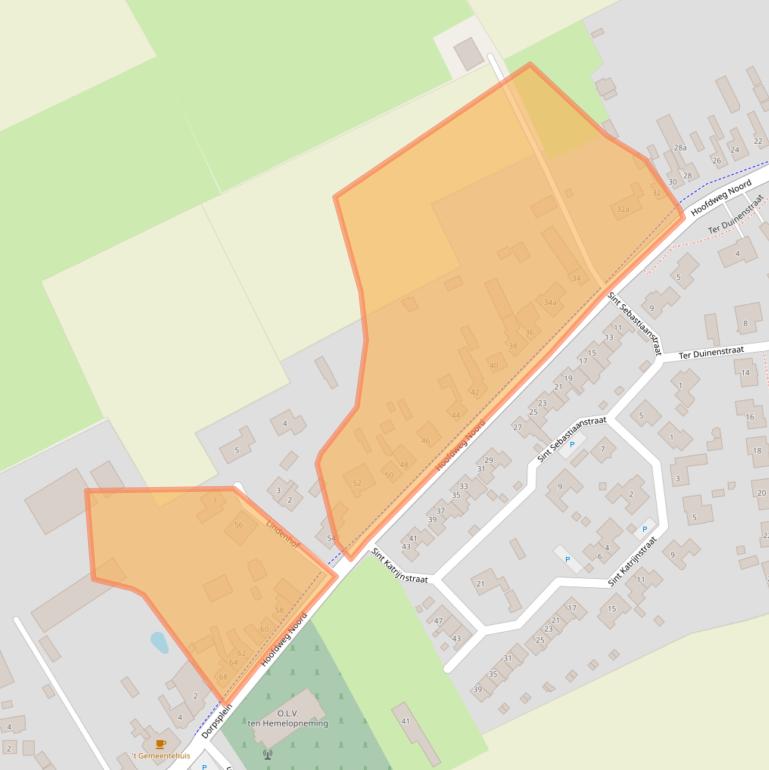 Kaart van postcodegebied 4574RB.