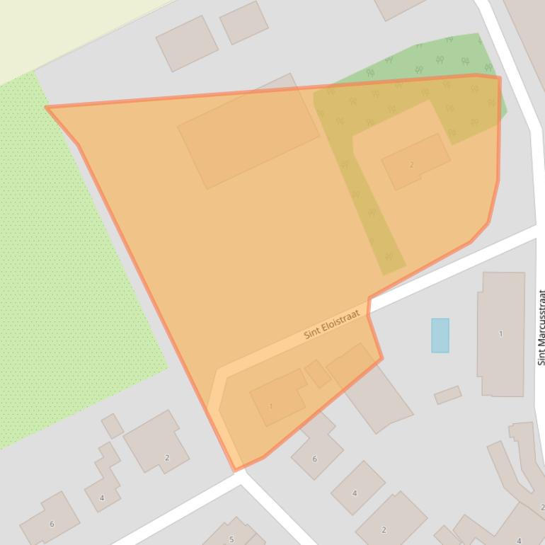 Kaart van postcodegebied 4574RE.