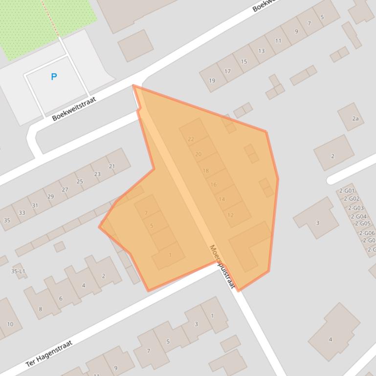 Kaart van postcodegebied 4574RM.