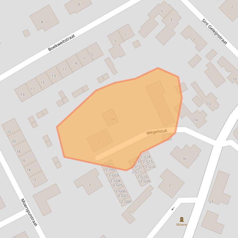 Kaart van postcodegebied 4574RR.