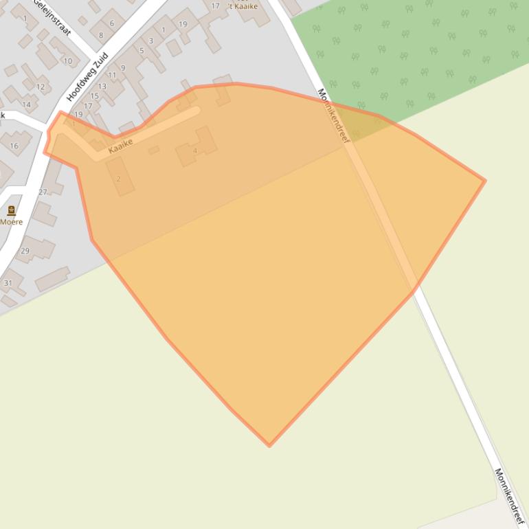 Kaart van postcodegebied 4574RS.