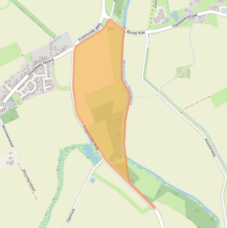 Kaart van postcodegebied 4574SW.