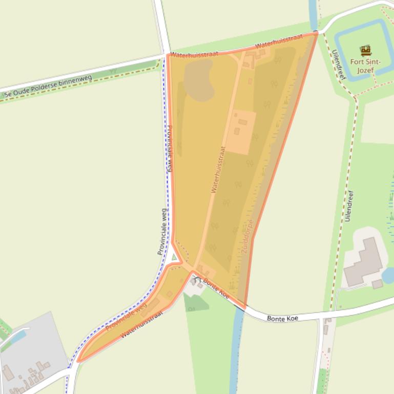 Kaart van postcodegebied 4574SX.