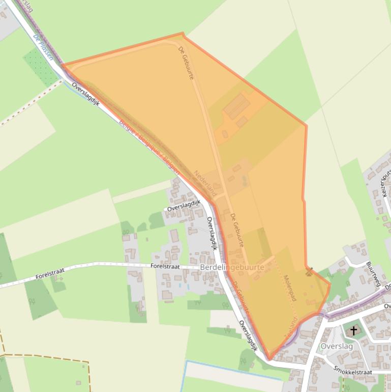 Kaart van postcodegebied 4575NB.