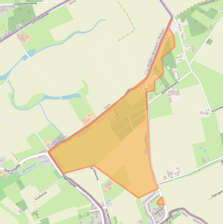 Kaart van postcodegebied 4575NK.